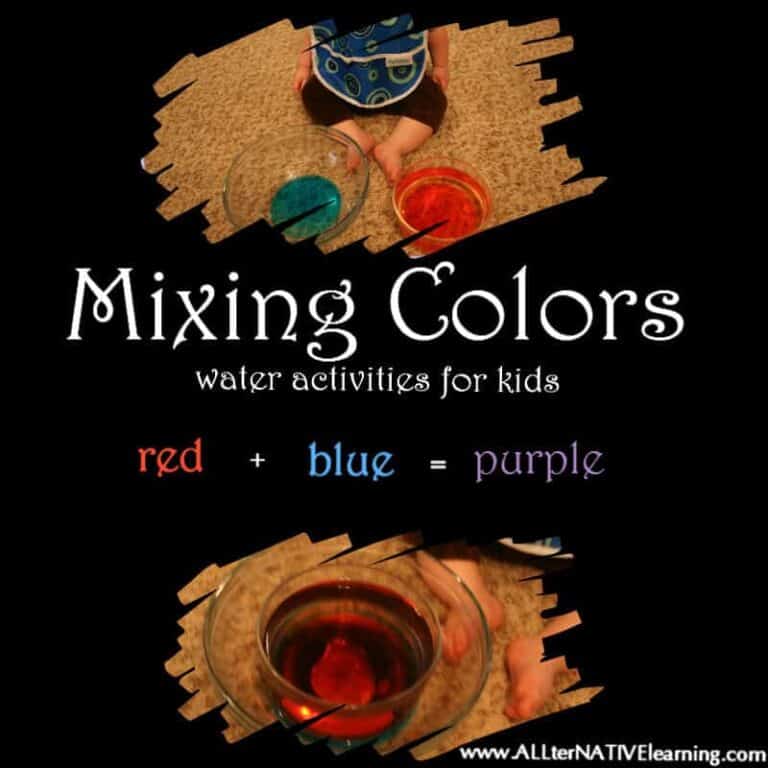 Color mixing and Water Play for Kids