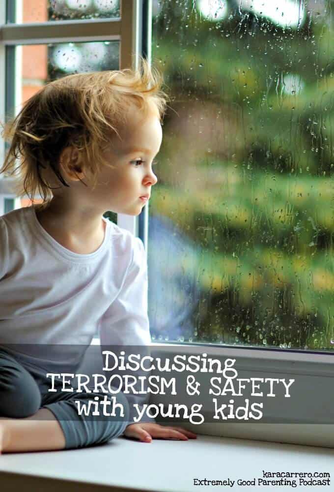 Explaining terrorism to young kids, helping ease their fears and anxieties, and working on setting safety measures they can understand. 