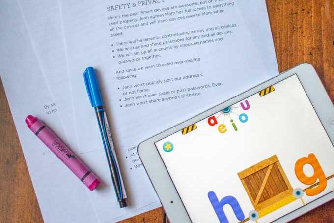 Excellent lessons 3 to 5-year-olds can learn from a digital device contract