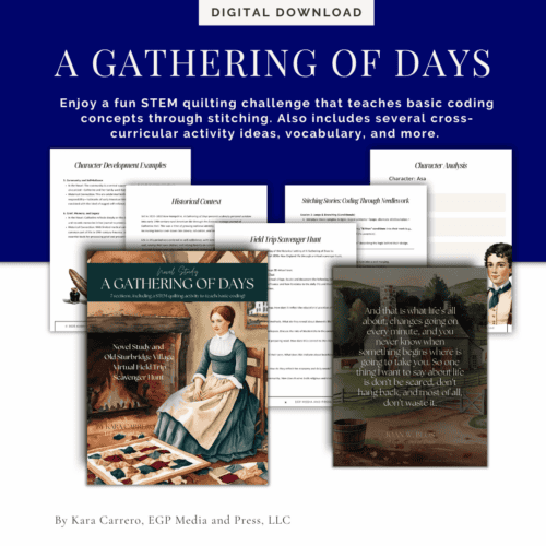 A Gathering of Days Novel Study + Virtual Old Sturbridge Village Scavenger Hunt
