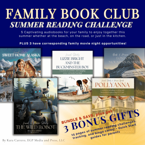 5 Novel Study bundle: Family Summer Audiobook Club {+BONUSES!}