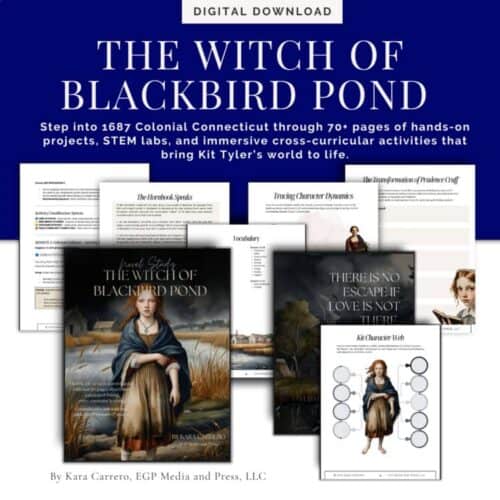 The Witch of Blackbird Pond Novel Study: 76 Pages w/ Cross-Curricular Activities