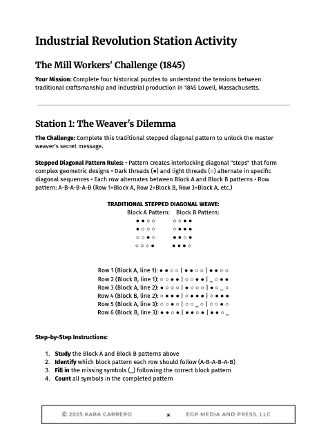 Mill Workers' Challenge: Interactive Industrial Revolution Escape Room & Learning Quest - Image 2