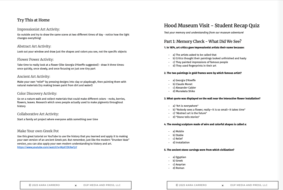 Hood Museum of Art, Dartmouth: Visit Guide & Student Recap Quiz - Image 3
