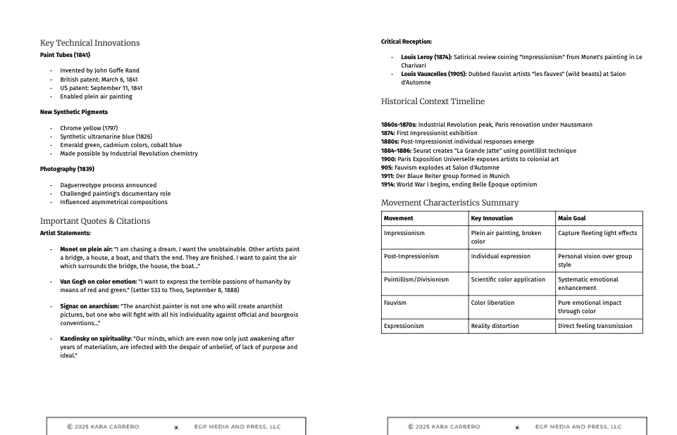 Foundations of Modern Art Unit Study + Art Trivia Game and Copy Work across 5 Art Movements! - Image 16