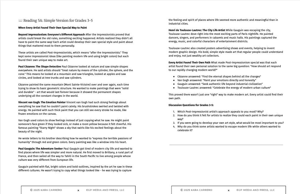 Foundations of Modern Art Unit Study + Art Trivia Game and Copy Work across 5 Art Movements! - Image 14