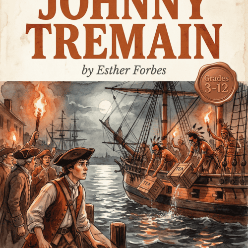 Johnny Tremain by Esther Forbes Full Novel Study: Comprehension, Literary Analysis, Answer Key (Grades 3-12)