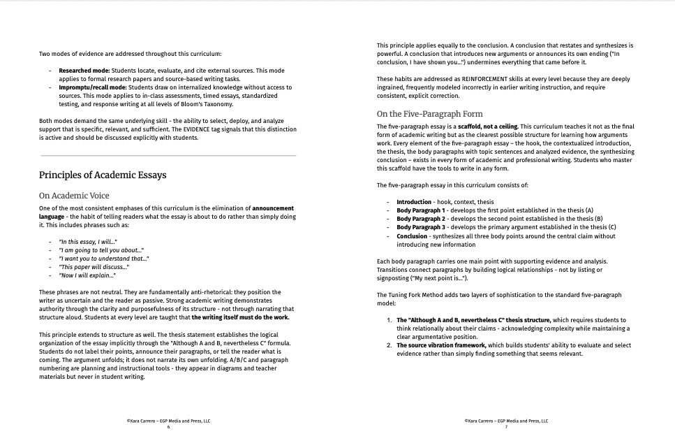 The Tuning Fork Thesis Method: A Complete Essay Writing Curriculum - Image 4