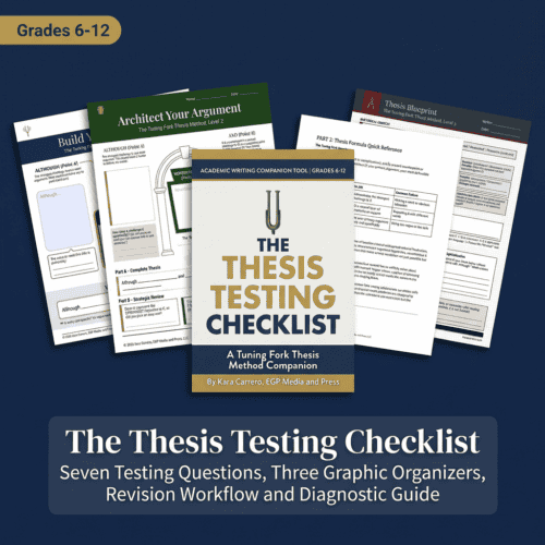 The Thesis Testing Checklist: A Tuning Fork Thesis Method Companion with Graphic Organizers